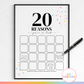 20 Reasons You're So Loved - Birthday Keepsake
