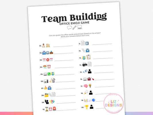 Team Building Office Emoji Game