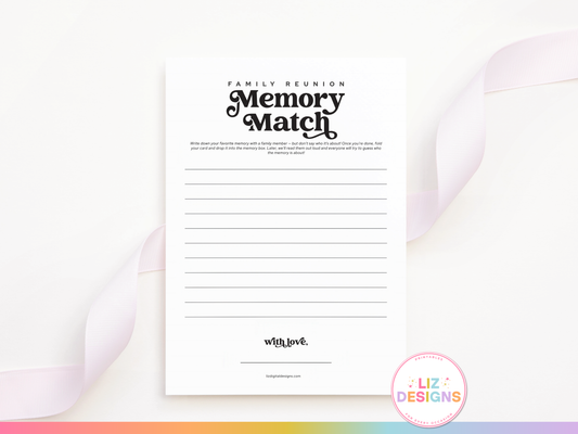 Family Reunion - Memory Match