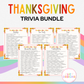 Thanksgiving Trivia Game Bundle (5 Games)