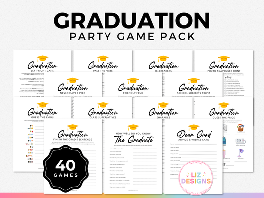 Graduation Party Game Pack