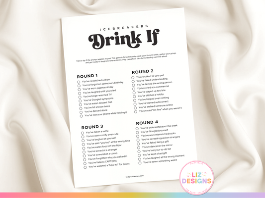 Icebreakers Party Game - Drink If