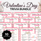 Valentine's Day Trivia Game Bundle