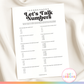 Icebreakers Party Game - Let's Talk Numbers