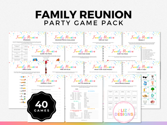 Family Reunion Party Game Pack