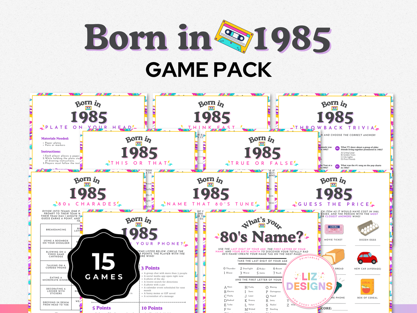 Born in 1985 Party Game Pack