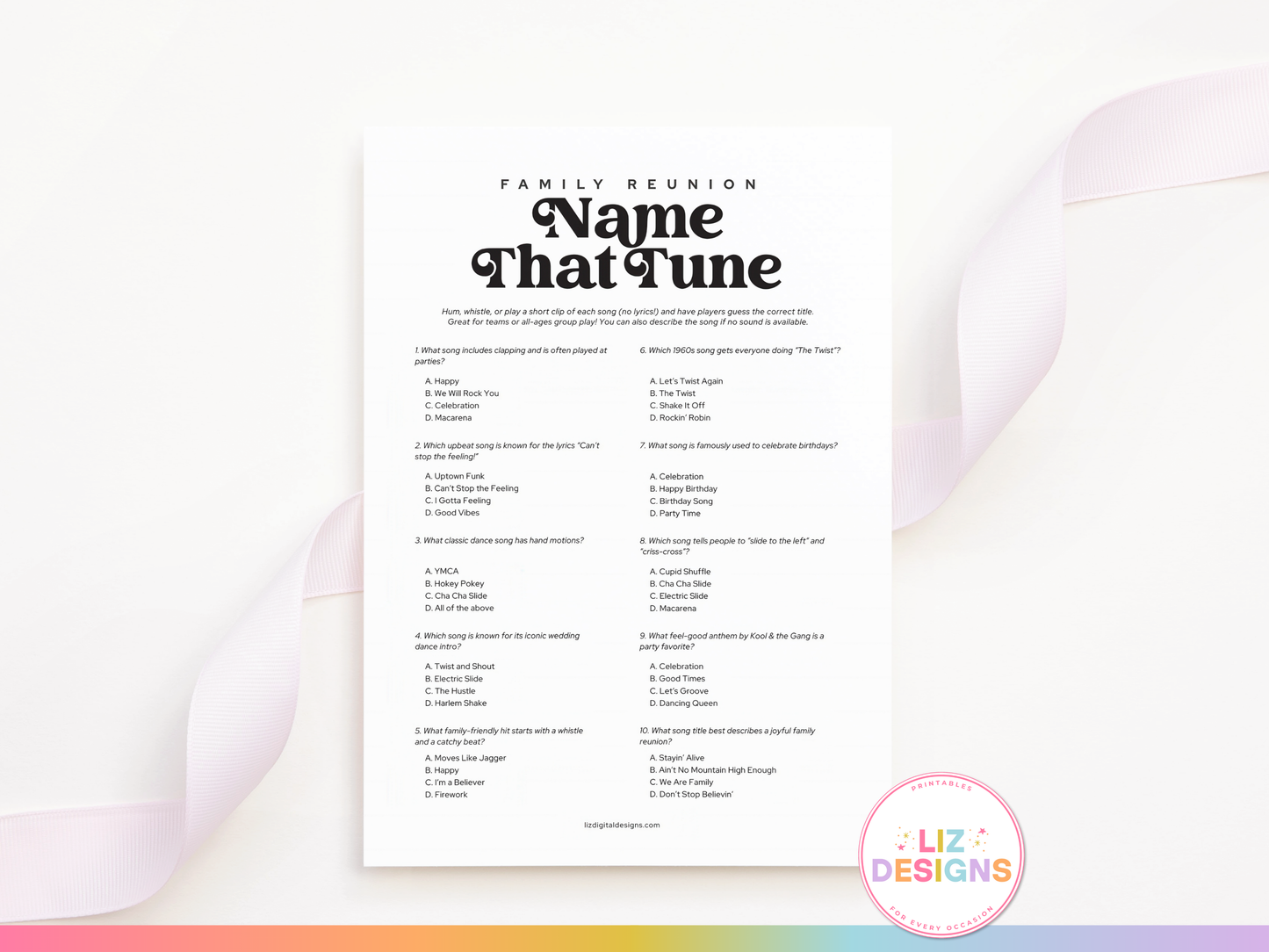 Family Reunion - Name That Tune