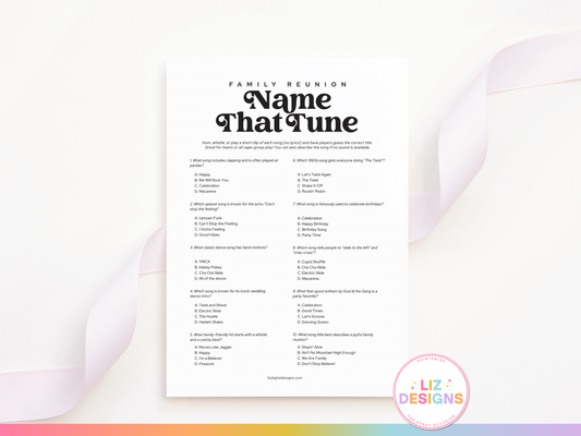 Family Reunion - Name That Tune