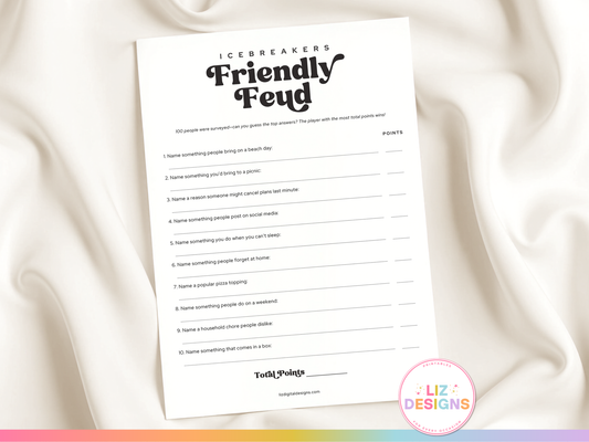 Icebreakers Party Game - Friendly Feud