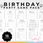 Birthday Games for Her Party Game Pack