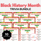 Black History Month Trivia Game Bundle
