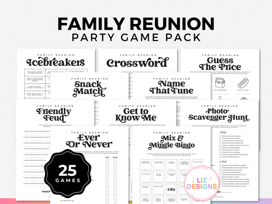 Family Reunion Party Game Pack