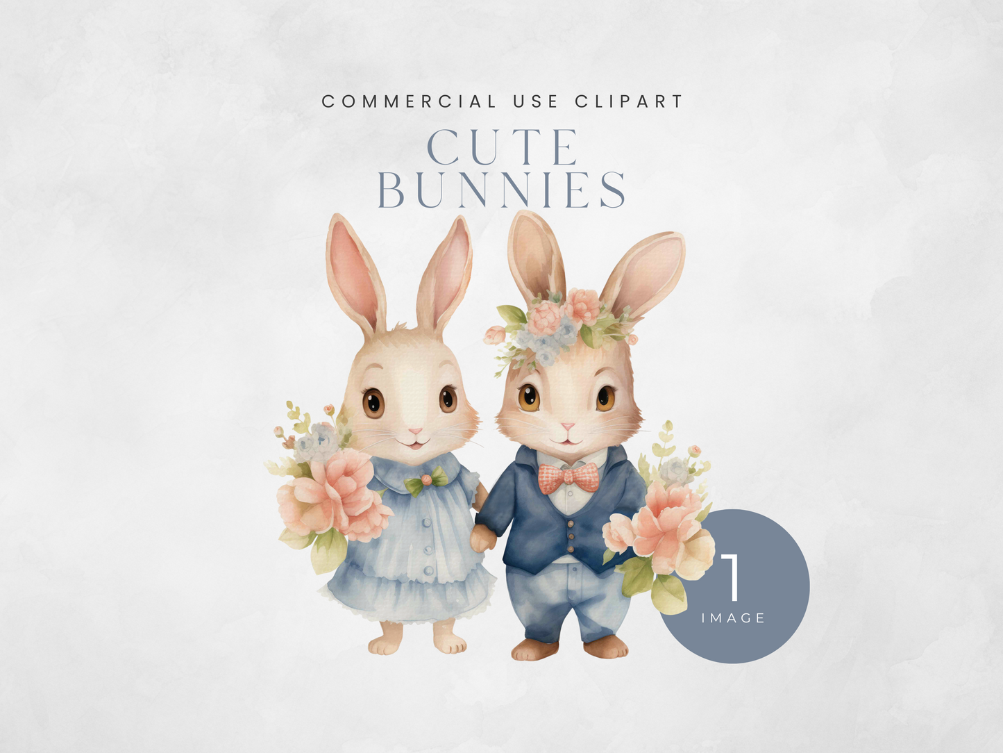 Cute Bunnies - $1 Single Clipart