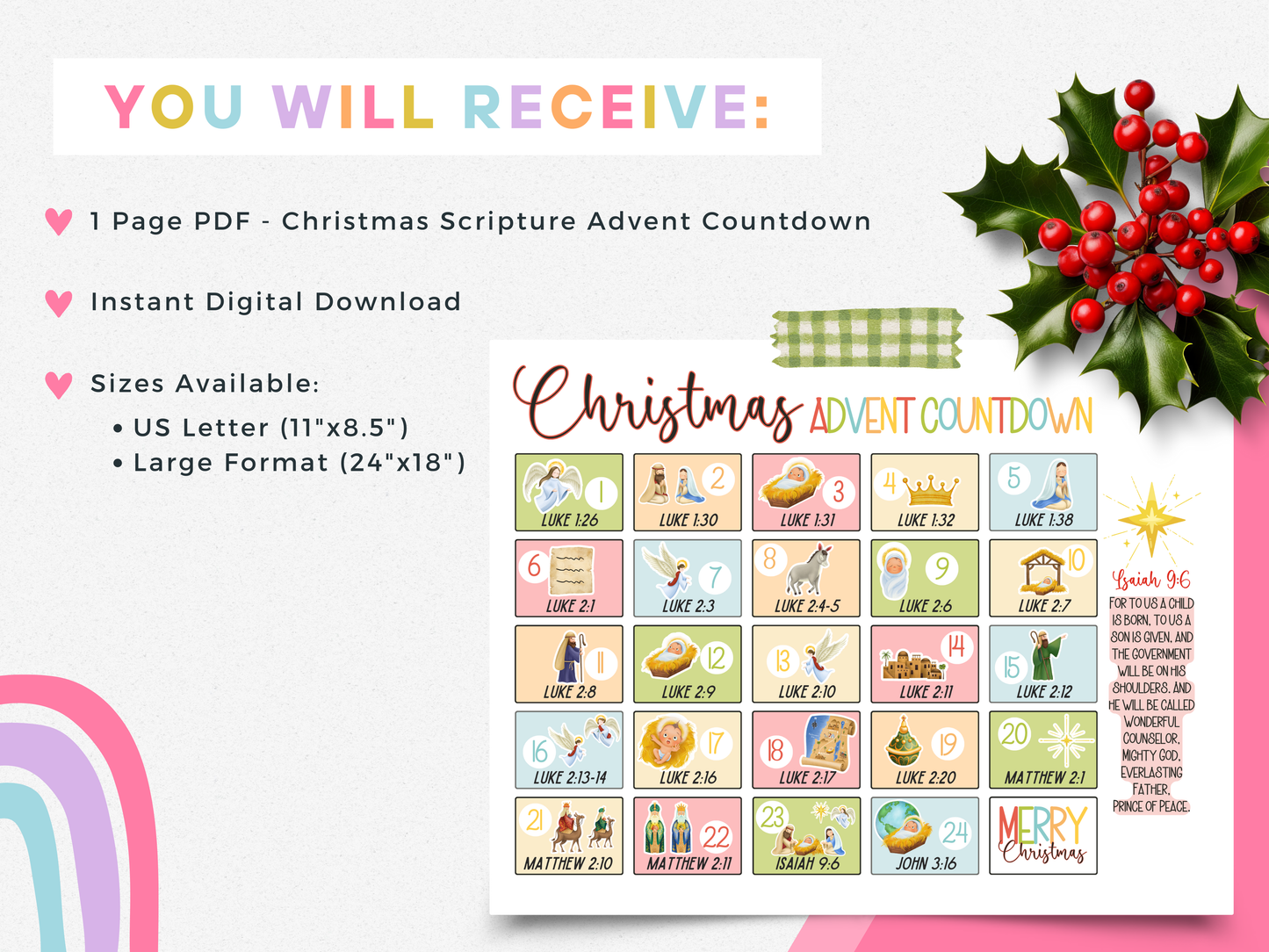 Scripture Advent Countdown Calendar