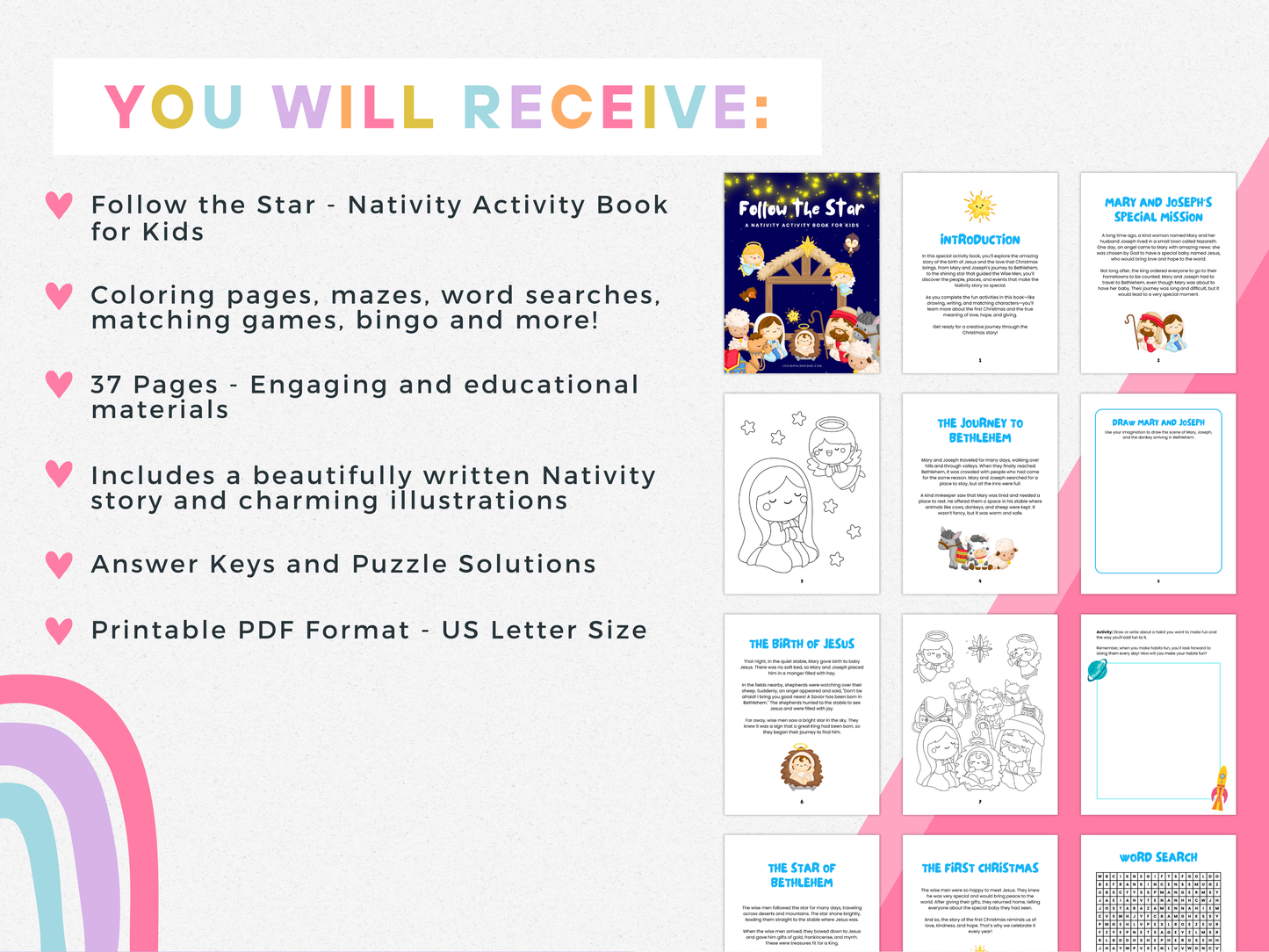 Follow the Star: Nativity Activity Book for Kids