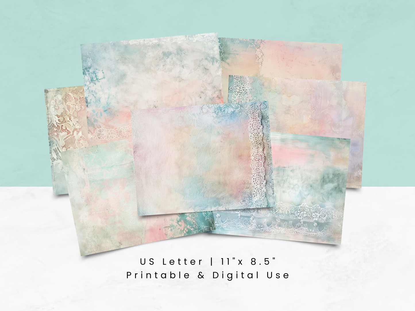 Pastel Lace - Junk Journal & Scrapbooking Paper