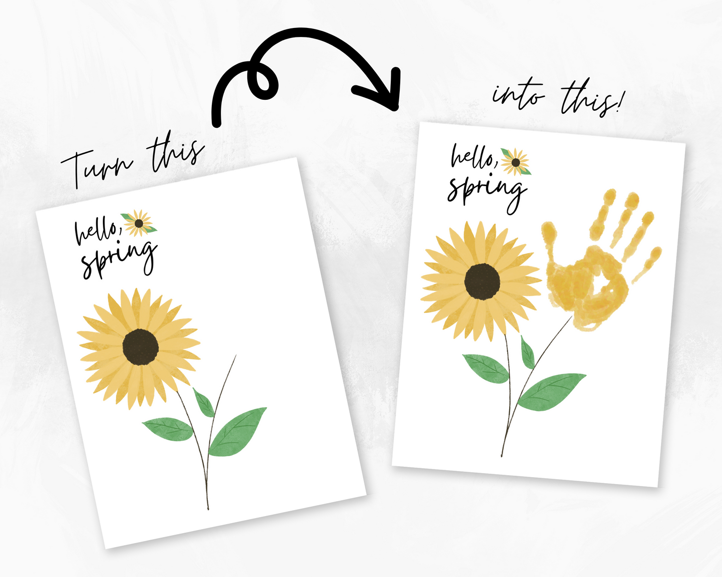 Hello Spring Handprint Art