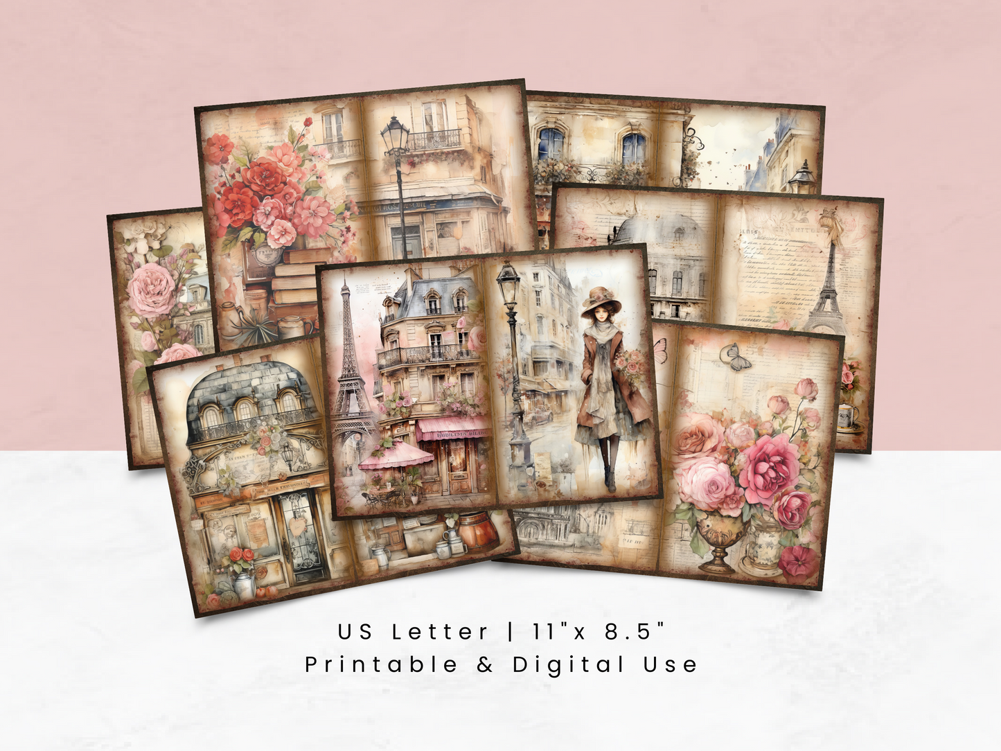 Paris Charm - Junk Journal & Scrapbooking Papers