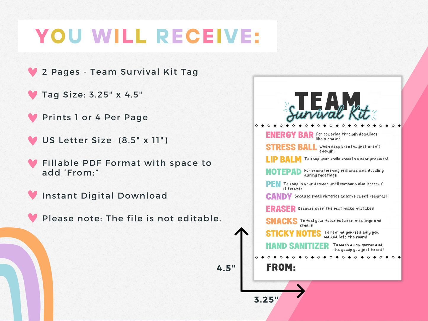 Team Survival Kit Tags
