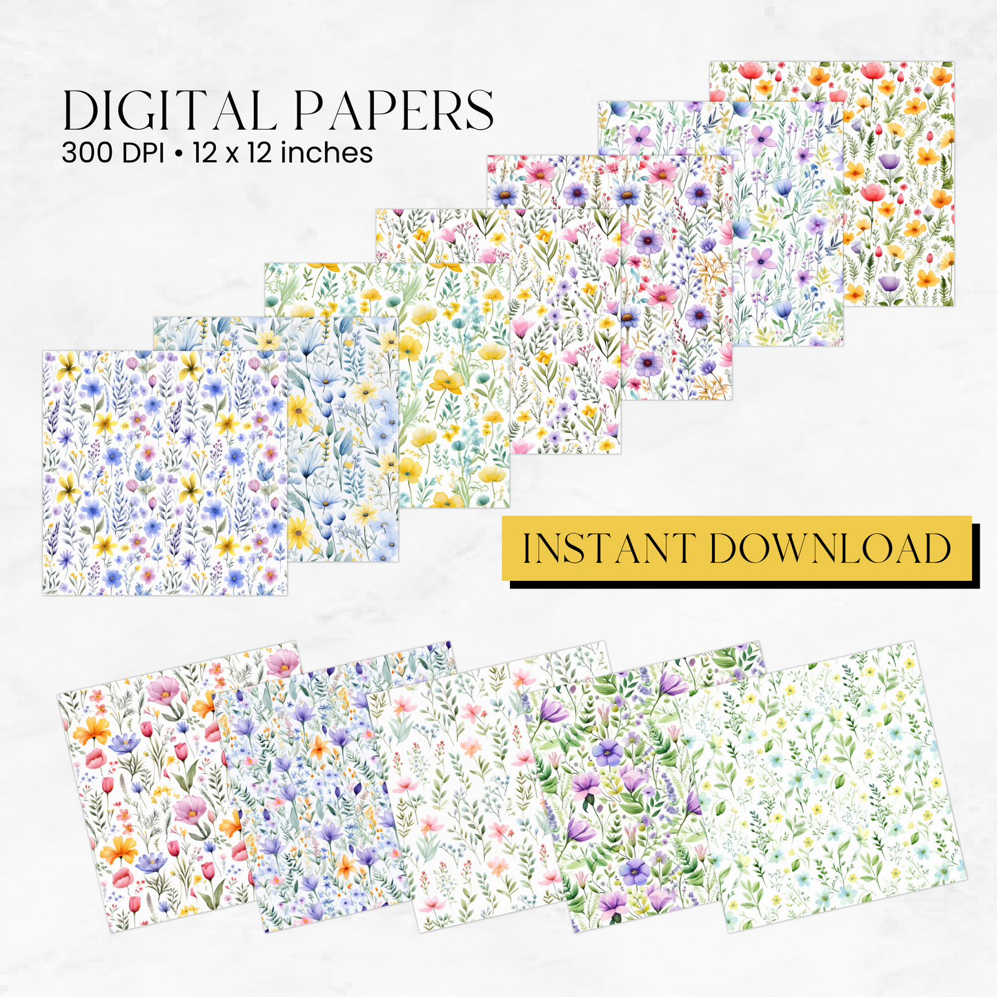 Wildflower Whimsy Digital Papers