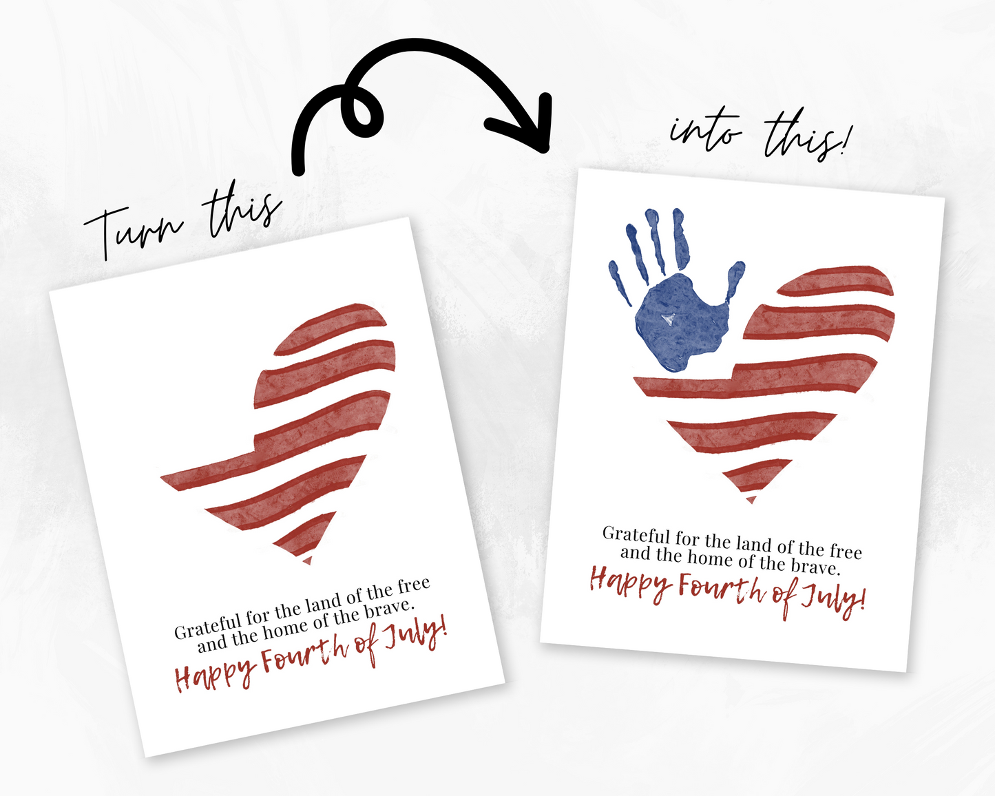 4th of July Handprint Art