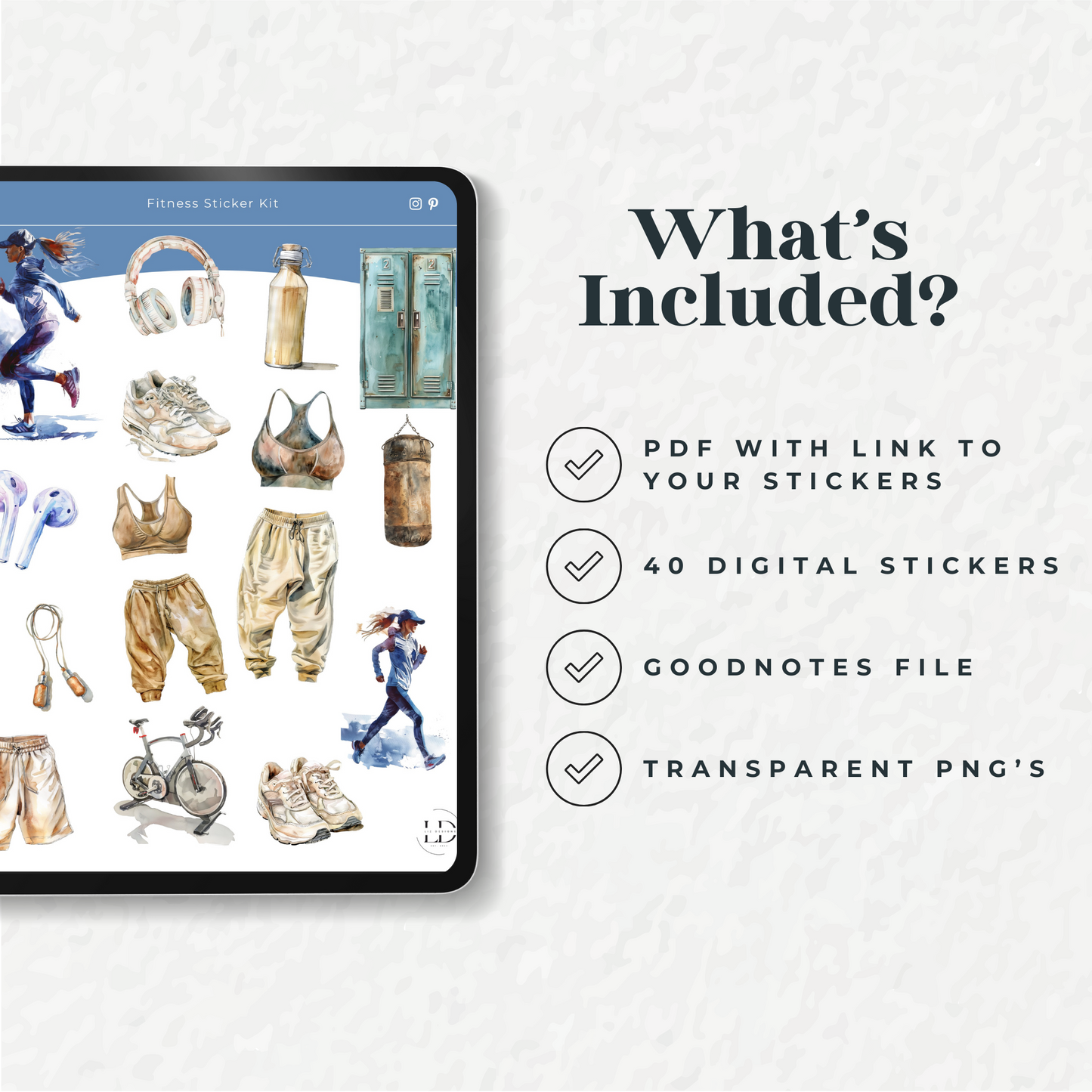 Fitness Digital Sticker Pack