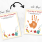 1st Day of School Handprint Art