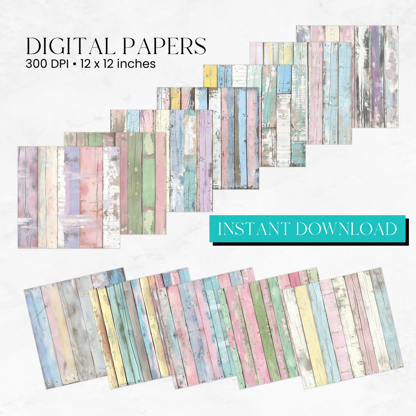 Distressed Wood Digital Papers