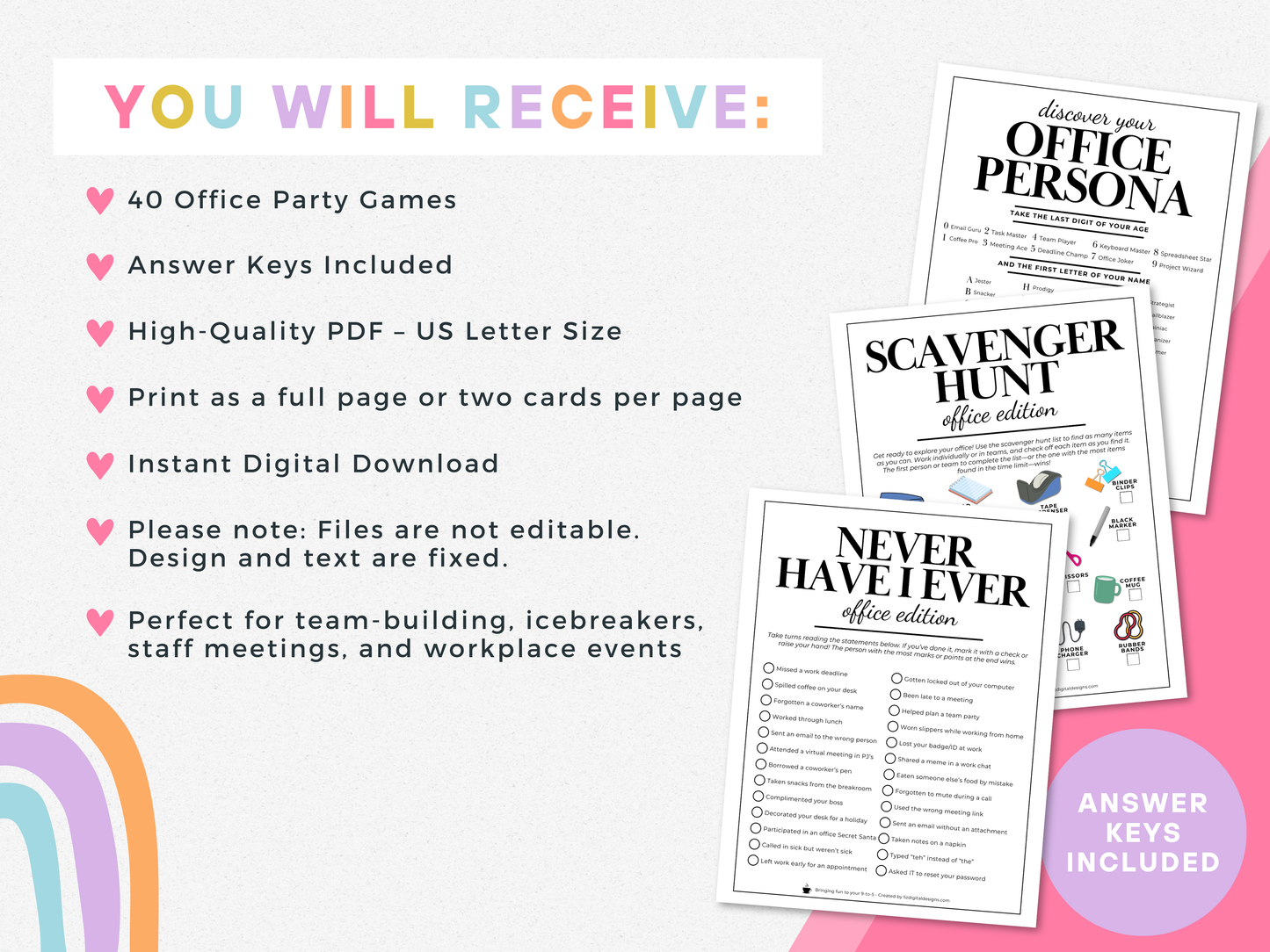 Office Party Game Pack (40 Games)