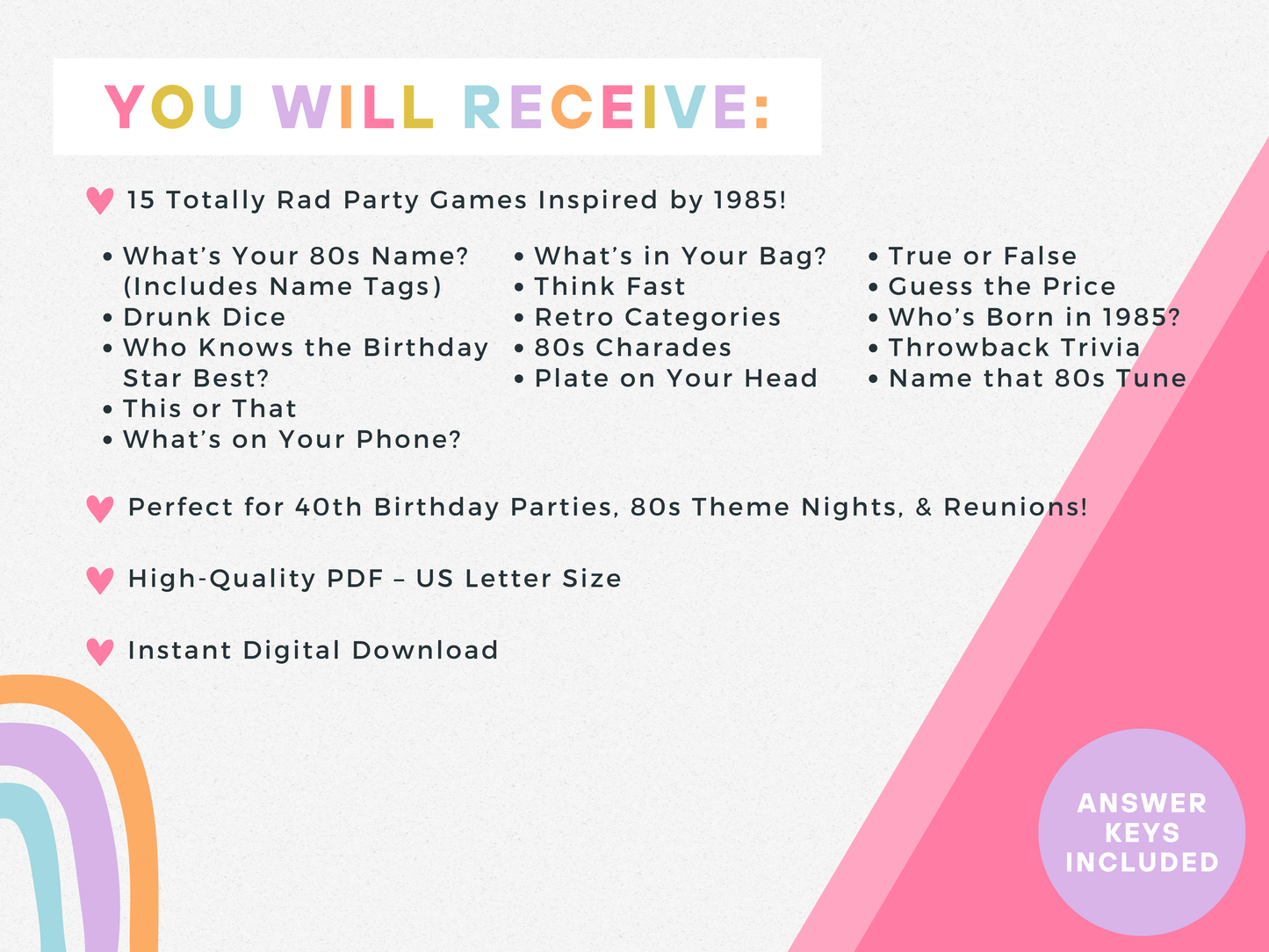 Born in 1985 Party Game Pack