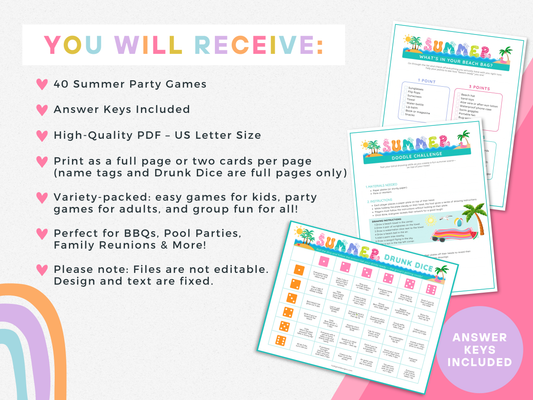 Summer Party Game Pack