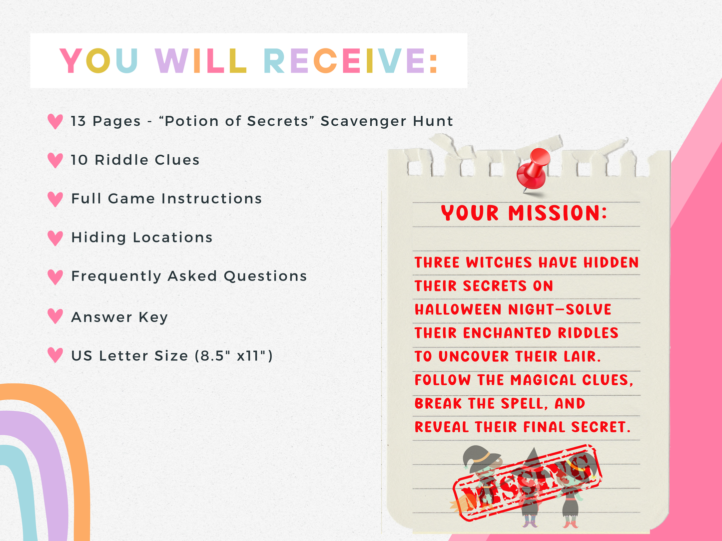 Halloween Scavenger Hunt - Potion of Secrets