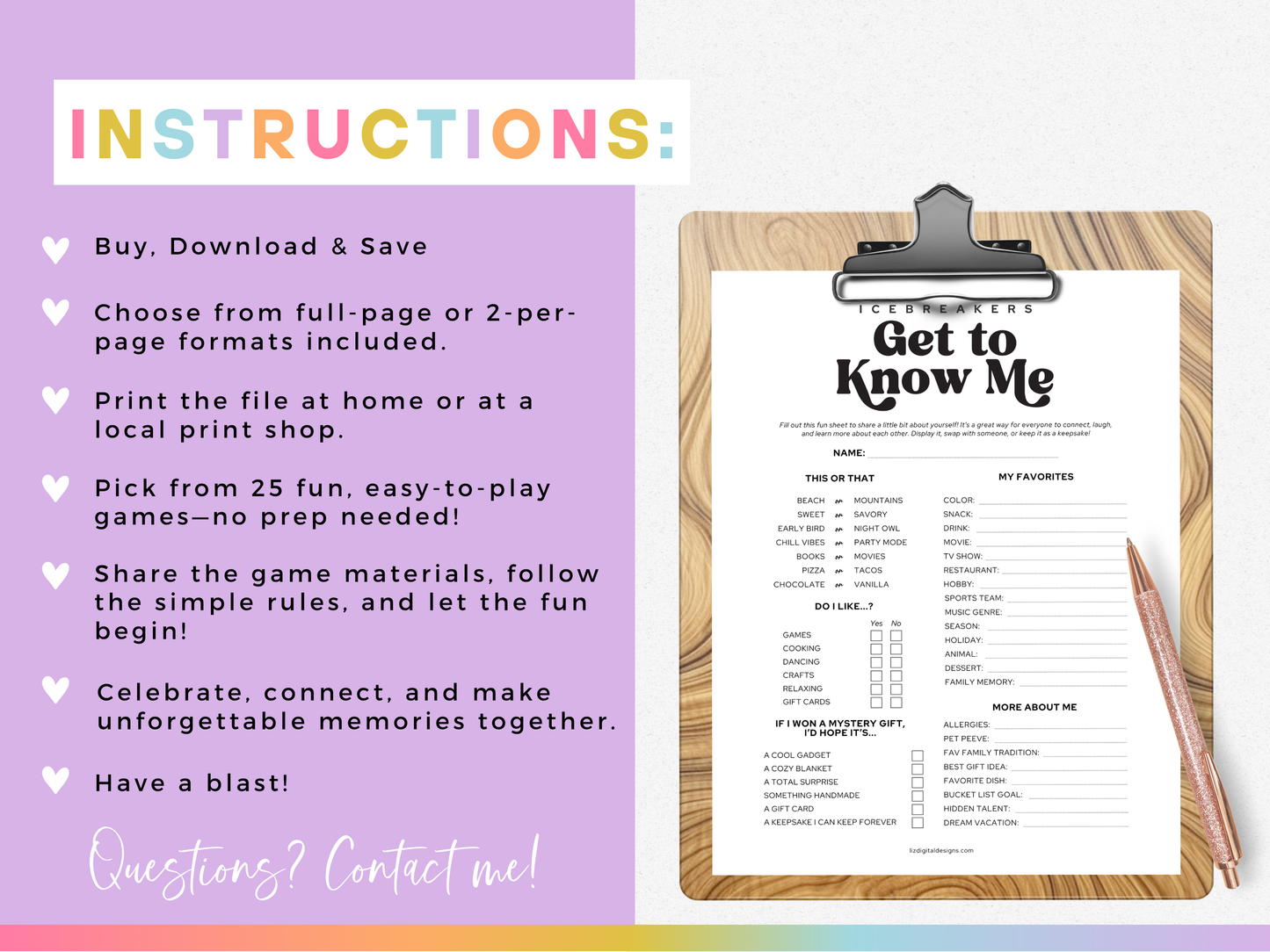 Icebreakers Party Game Pack (25 Games)