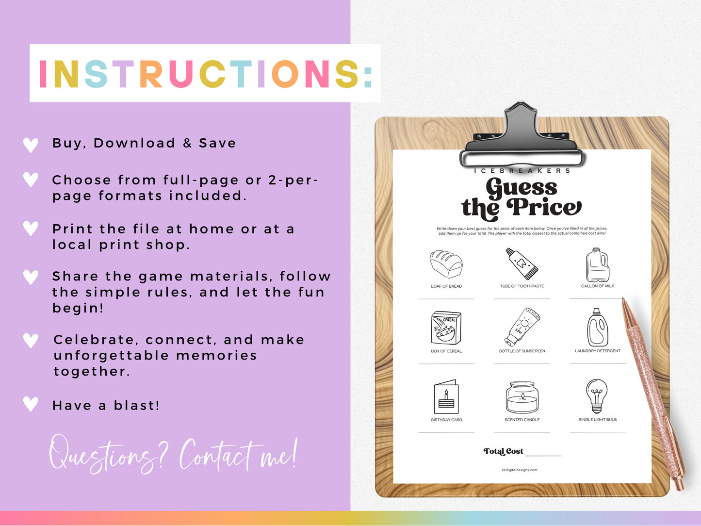 Icebreakers Party Game - Guess the Price