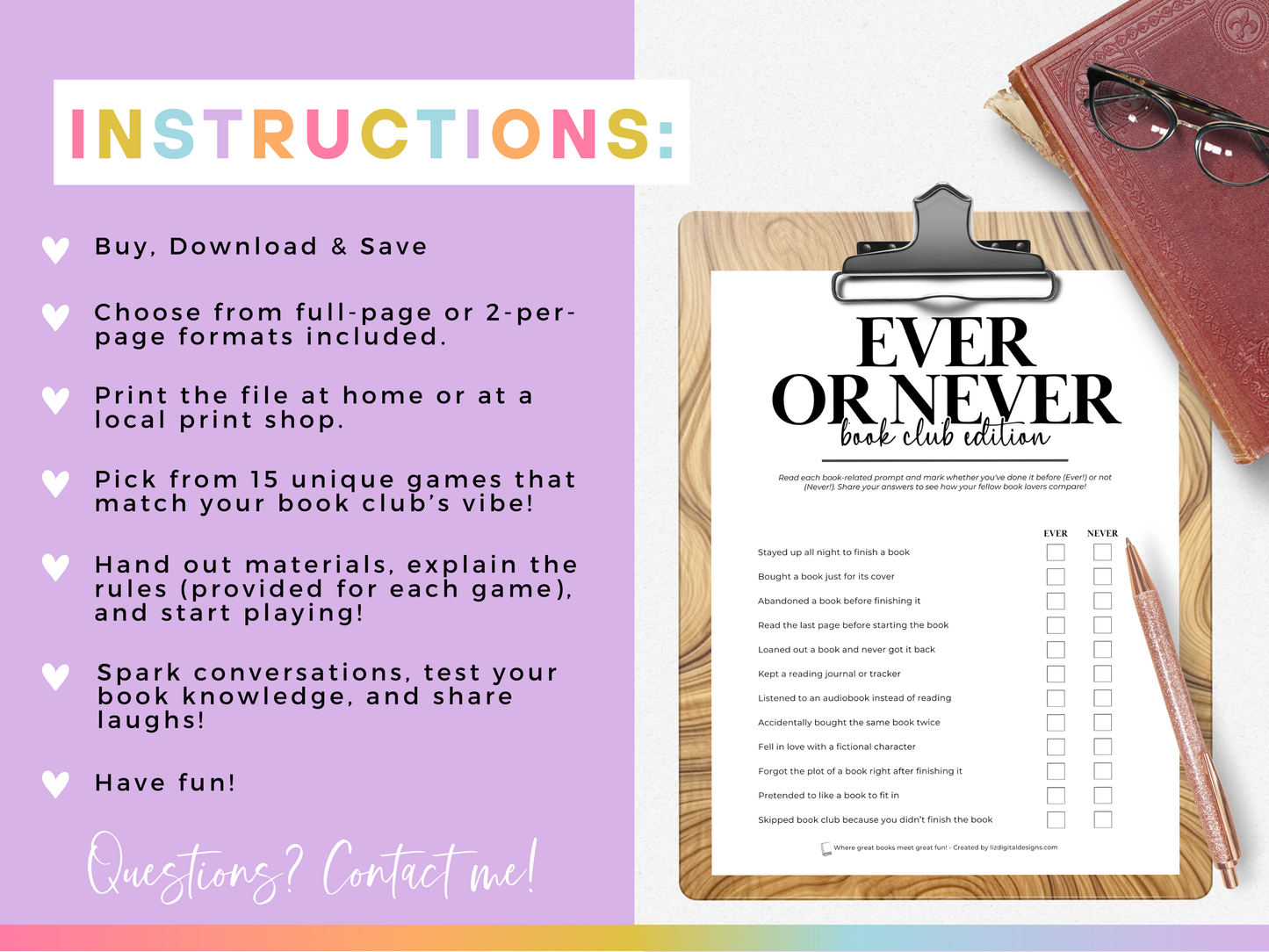 Book Club Game Pack (15 Games)