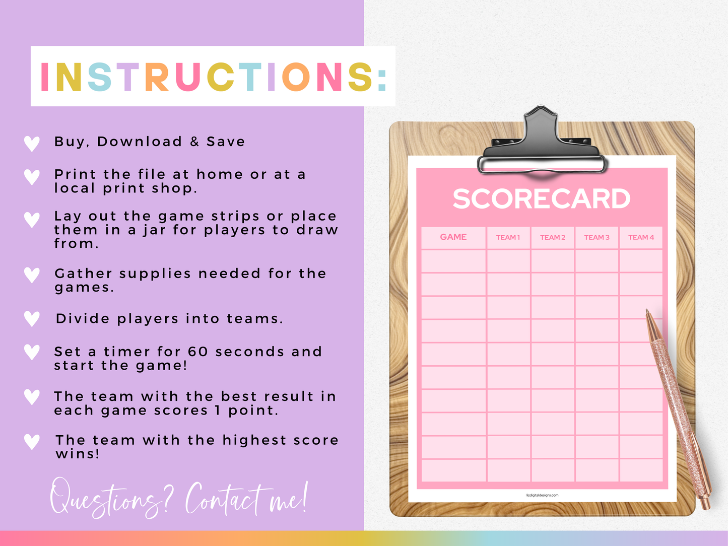 Valentine's Day One Minute Games