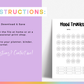 Chinese Blossoms Mood Tracker (Planner Insert)
