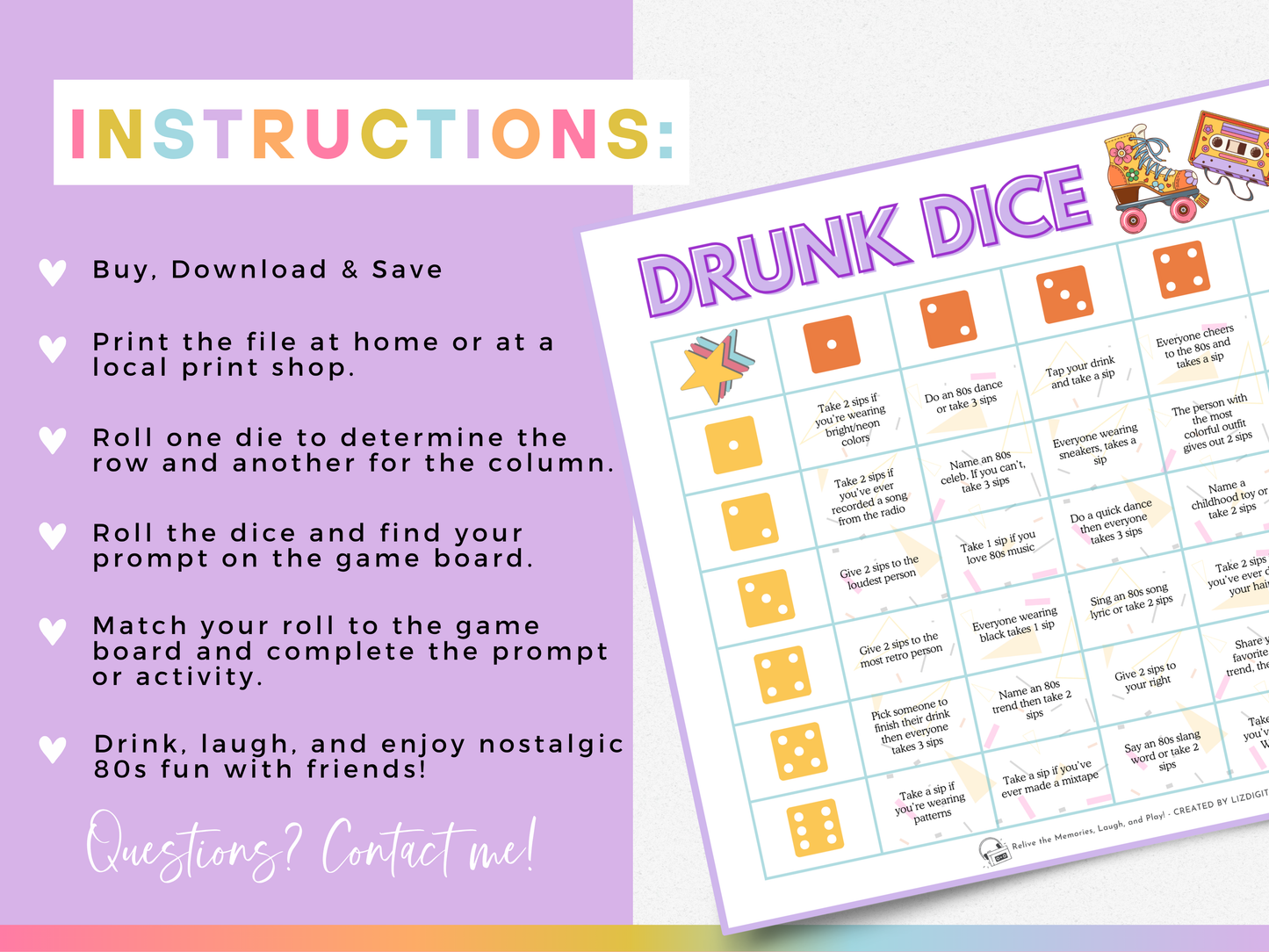 Drunk Dice - Born in 1986 Edition