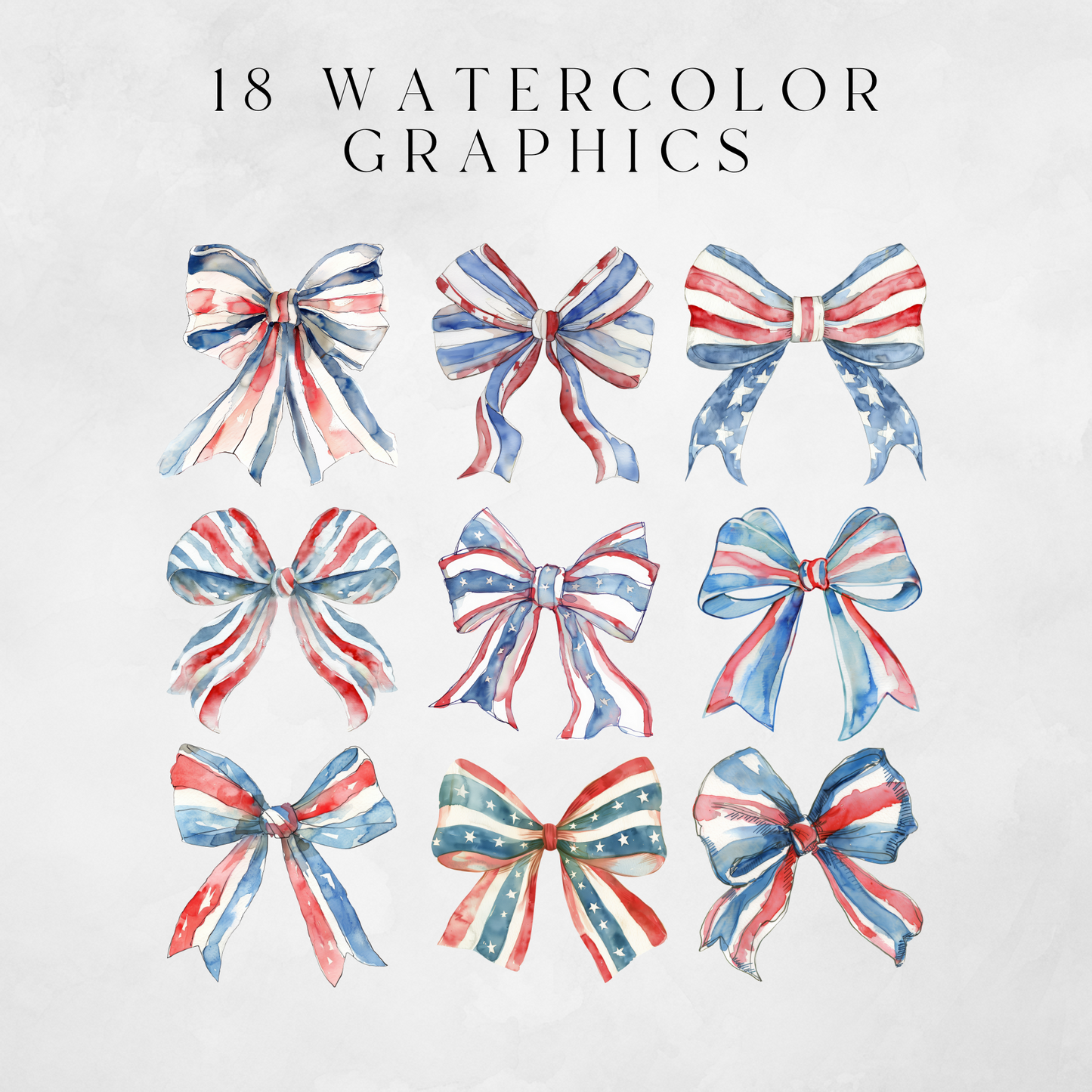 4th of July Coquette Clipart Pack