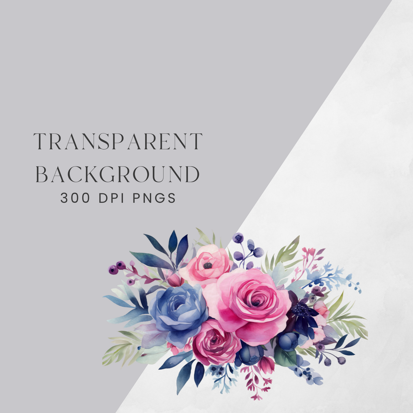 Dreamy Watercolor Florals Clipart Pack