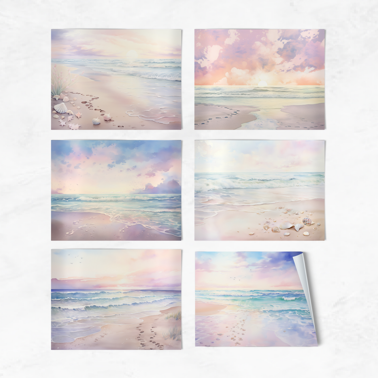 Pastel Beach - Junk Journal & Scrapbooking Papers