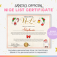 Personalized Letter from Santa + Bonus Nice List Certificate