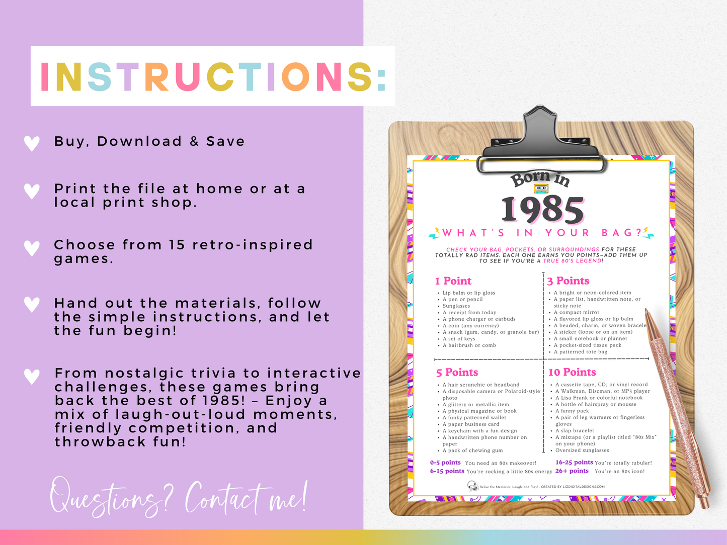 Born in 1985 Party Game Pack