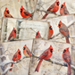 Red Cardinals - Junk Journal & Scrapbooking Papers