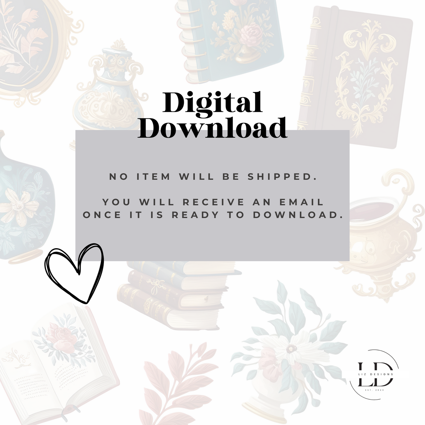 Baroque Library Digital Sticker Pack