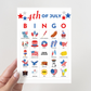 4th of July Bingo Cards
