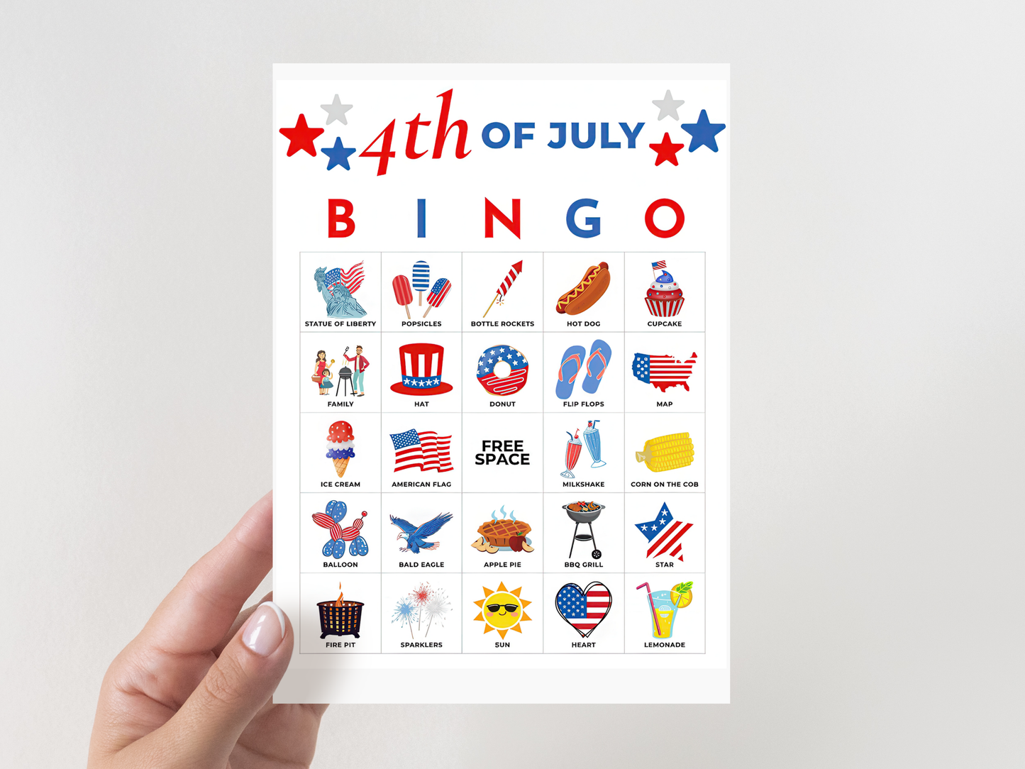 4th of July Bingo Cards