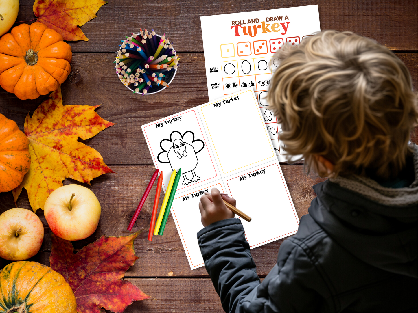 Roll and Draw a Turkey