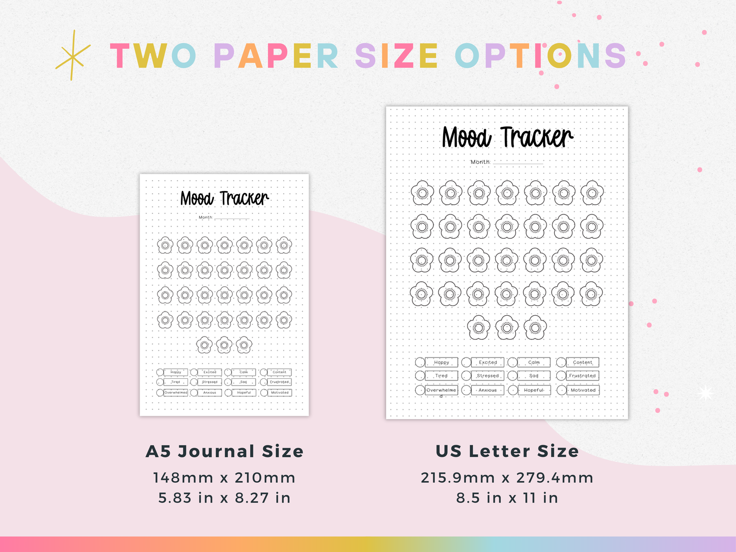 Chinese Blossoms Mood Tracker (Planner Insert)