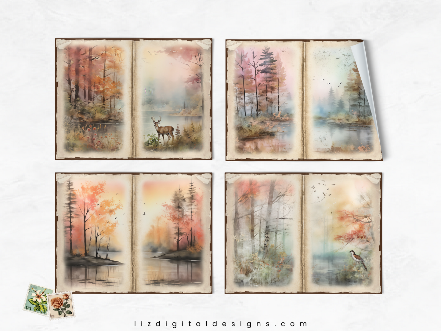 Autumn Forest - Junk Journal & Scrapbooking Papers